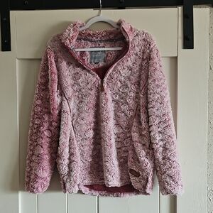 Simply Southern Pink Fleece Zip Pullover